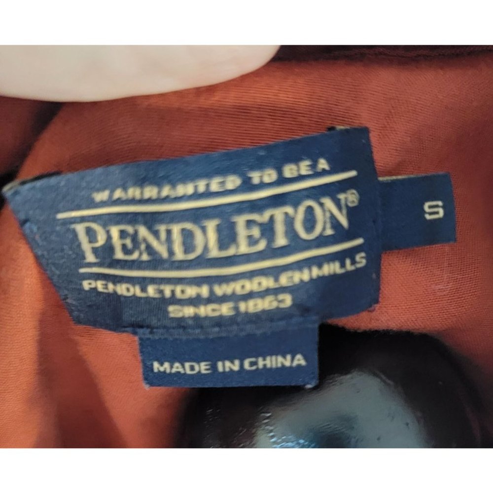 Pendleton Embroidered Button Down Rayon Shirt, Sm… - image 3